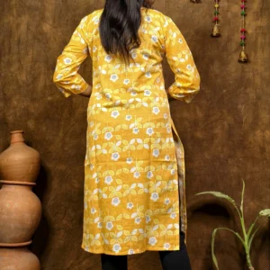 COTTON V NECK KURTI