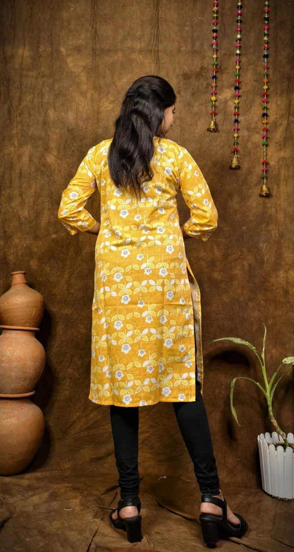 COTTON V NECK KURTI - Image 2