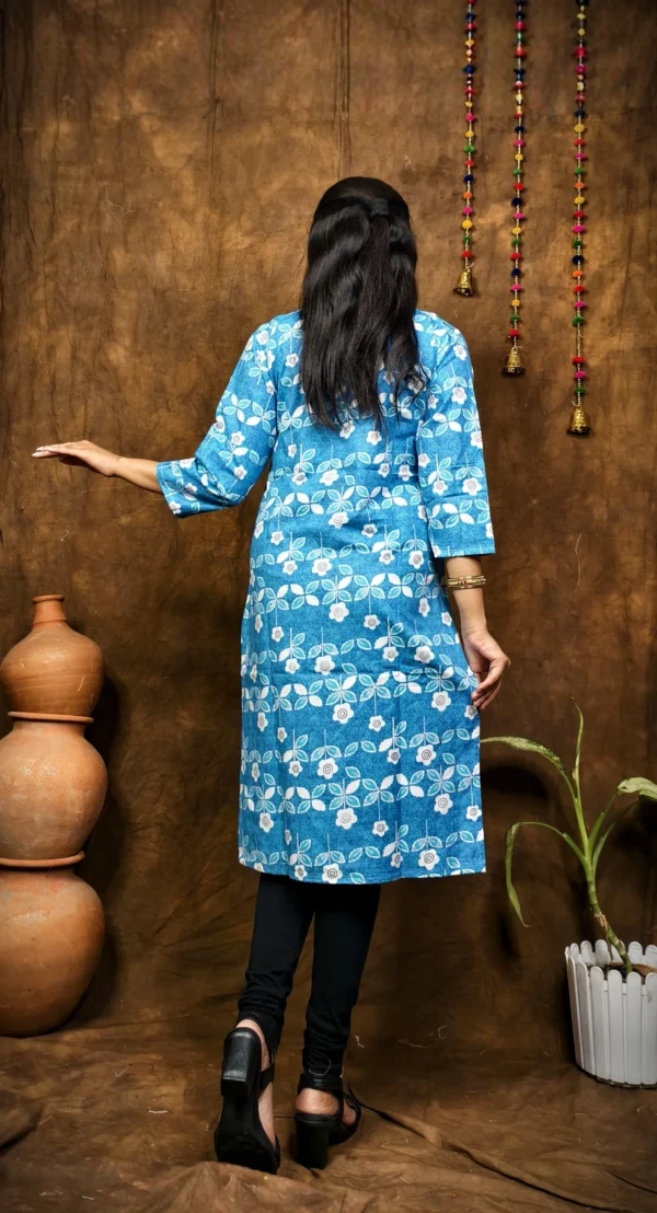 COTTON V NECK KURTI - Image 3