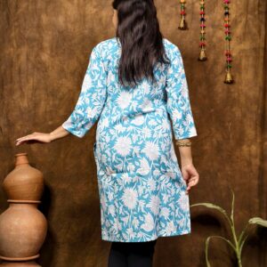 COTTON V NECK KURTI