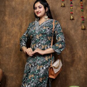 COTTON V NECK KURTI
