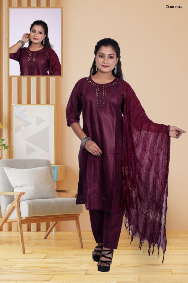 Maya Jalpari new mirror work kurti 3piece